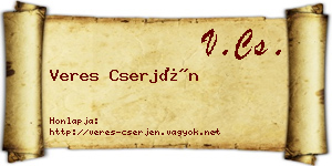Veres Cserjén névjegykártya